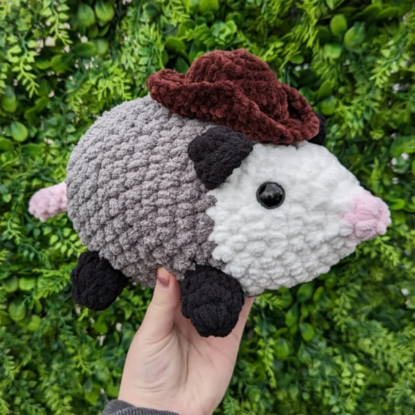 Cowboy or Plain Opossum Crochet Plushie